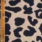 Preview: Viskose Druck Leo Animalprint schwarz dunkelbeige